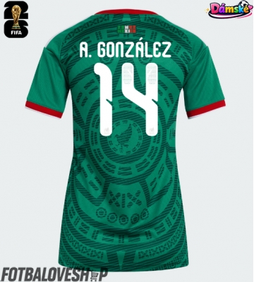 Mexiko Armando Gonzalez #14 Dámské Domácí Dres MS 2026 Krátký Rukáv